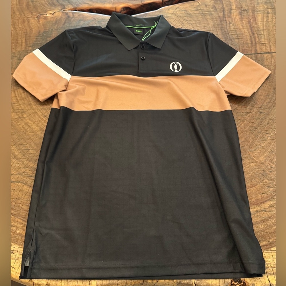 Hugo Boss - Classic Black and Brown Polo Shirt - The Open Logo